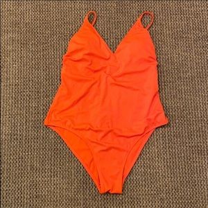 Xhilaration Orange One Piece Swimsuit (L)